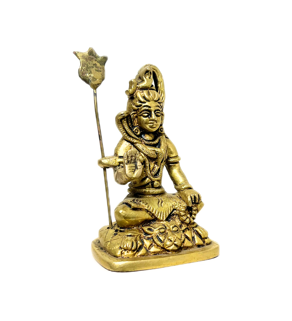 Brass Shiv Ji with Trishul Idol – 100% Pure Brass at Kamakhyaa by Aetherea World. This item is God