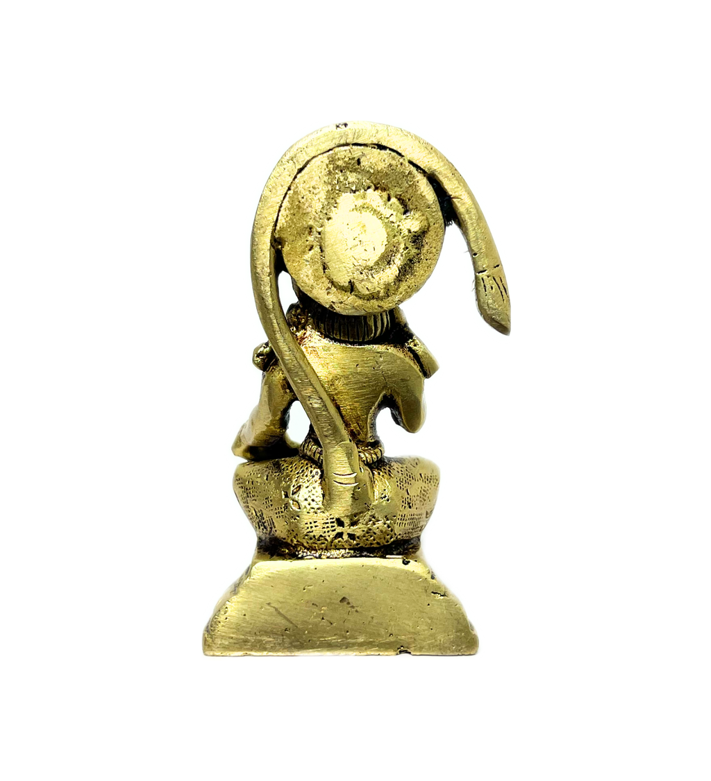 Brass Sitting Hanuman Idol – 100% Pure Brass at Kamakhyaa by Aetherea World. This item is God