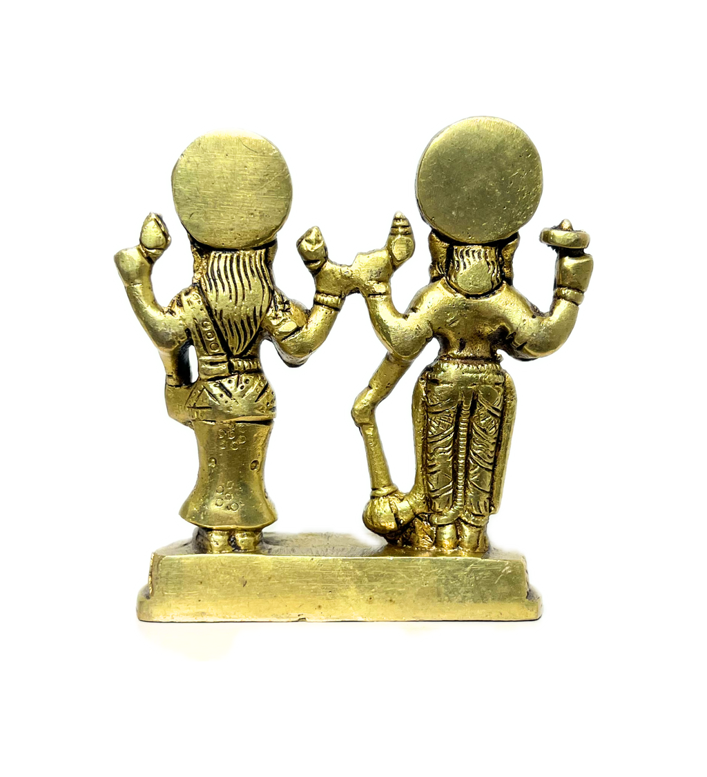 Brass Standing Vishnu Laxmi Idol – 100% Pure Brass at Kamakhyaa by Aetherea World. This item is God
