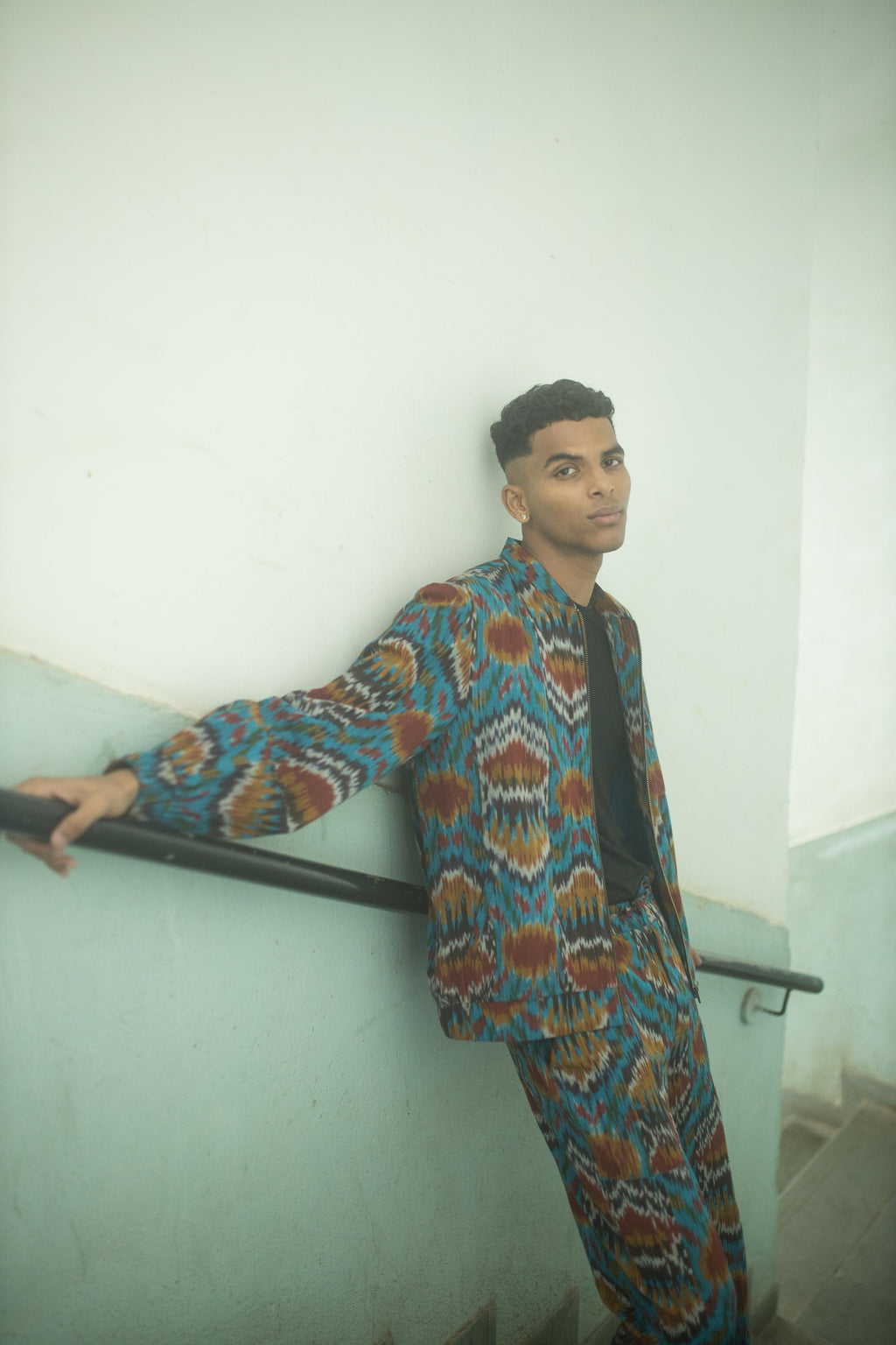 Breathe Easy Bomber at kamakhyaa.com by Anushé Pirani. This item is Fresh Ink by Anushe Pirani, Jackets, Menswear, Under $50