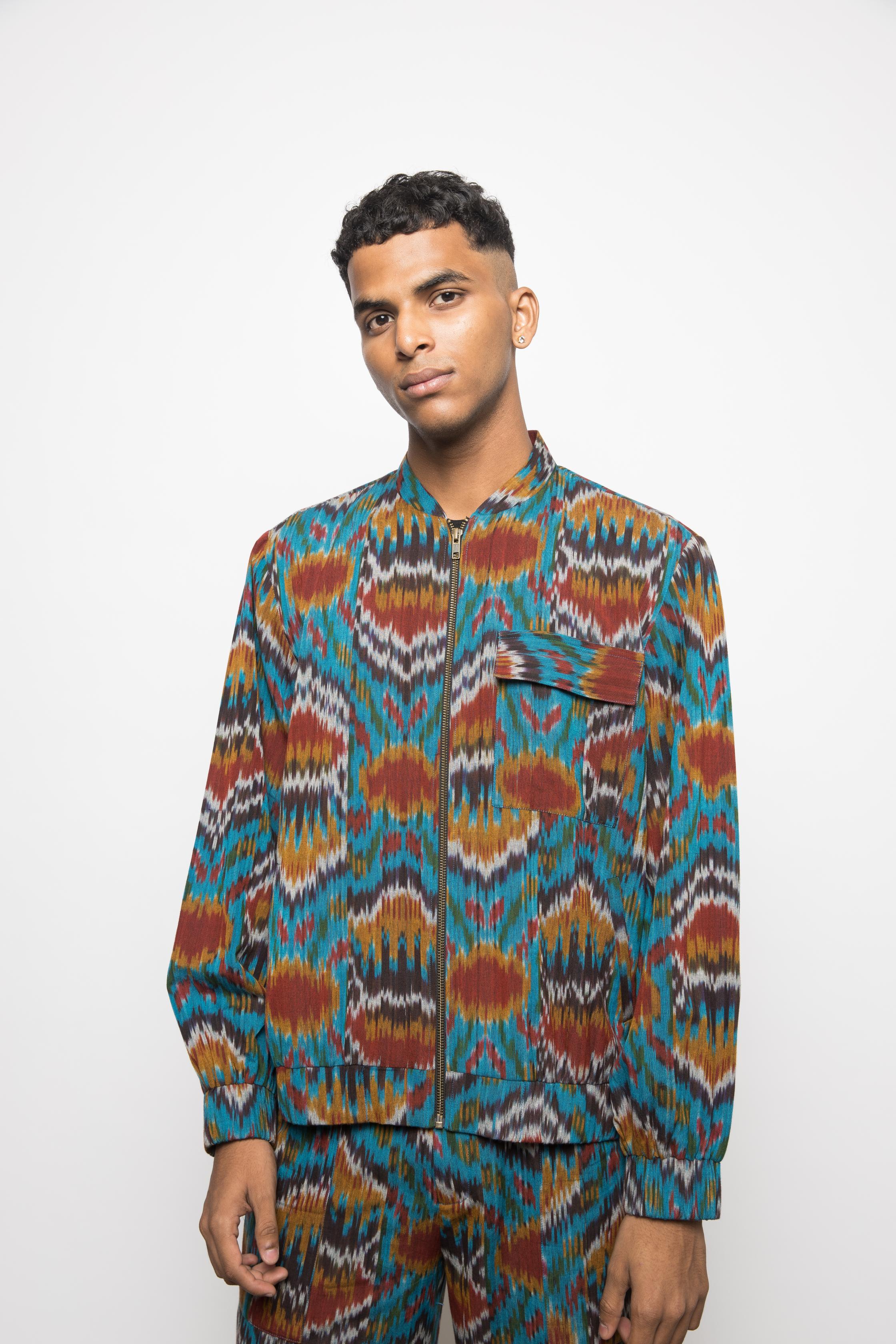 Breathe Easy Bomber at kamakhyaa.com by Anushé Pirani. This item is Fresh Ink by Anushe Pirani, Jackets, Menswear, Under $50