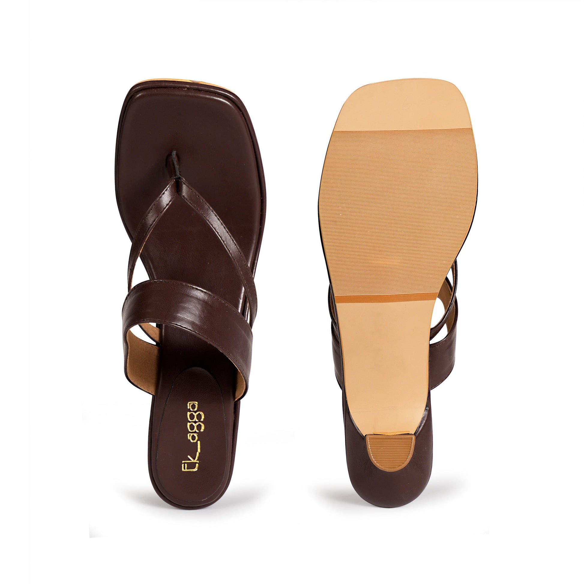 Brown strap Heels at Kamakhyaa by EK_agga. This item is heels