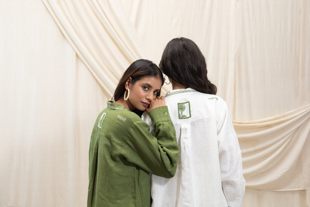 Button down shirt dress at Kamakhyaa by Akashi Clothing. This item is 100% Linen, Regular Fit, Solid Selfmade, Solids, The Stamp Edit By Akashi Clothing, Under $200