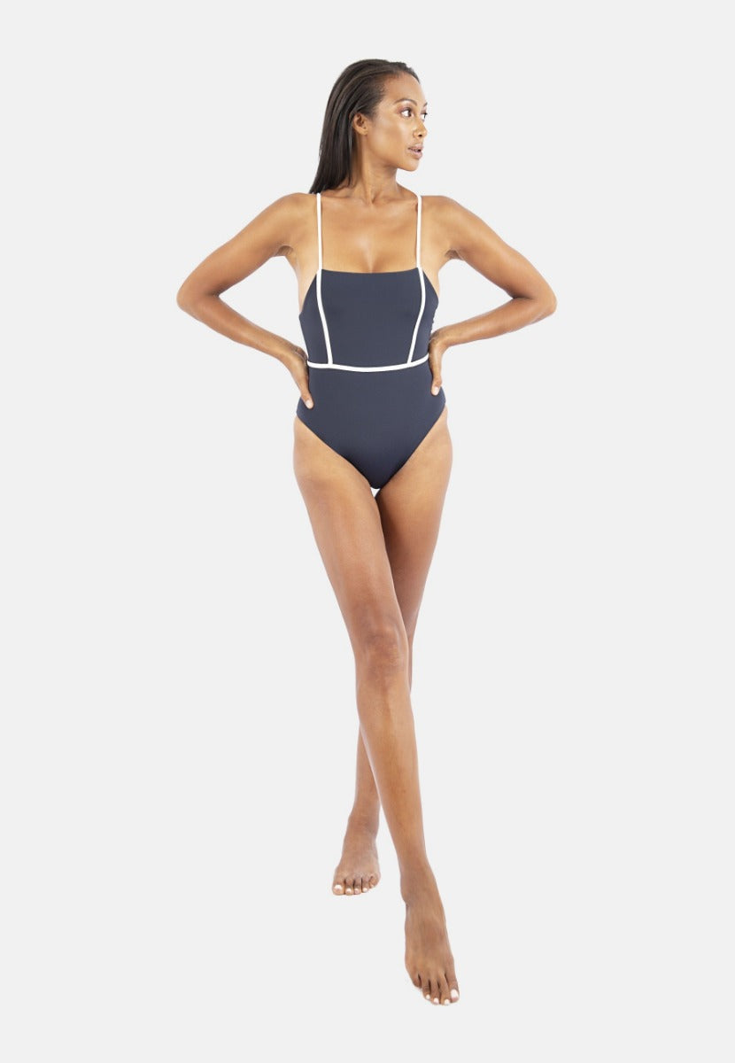 Byron Bay - Swimsuit - Pebble at Kamakhyaa by 1 People. This item is Blue, Econyl, Elastane, Nylon, Recycled Brass, Swimwear