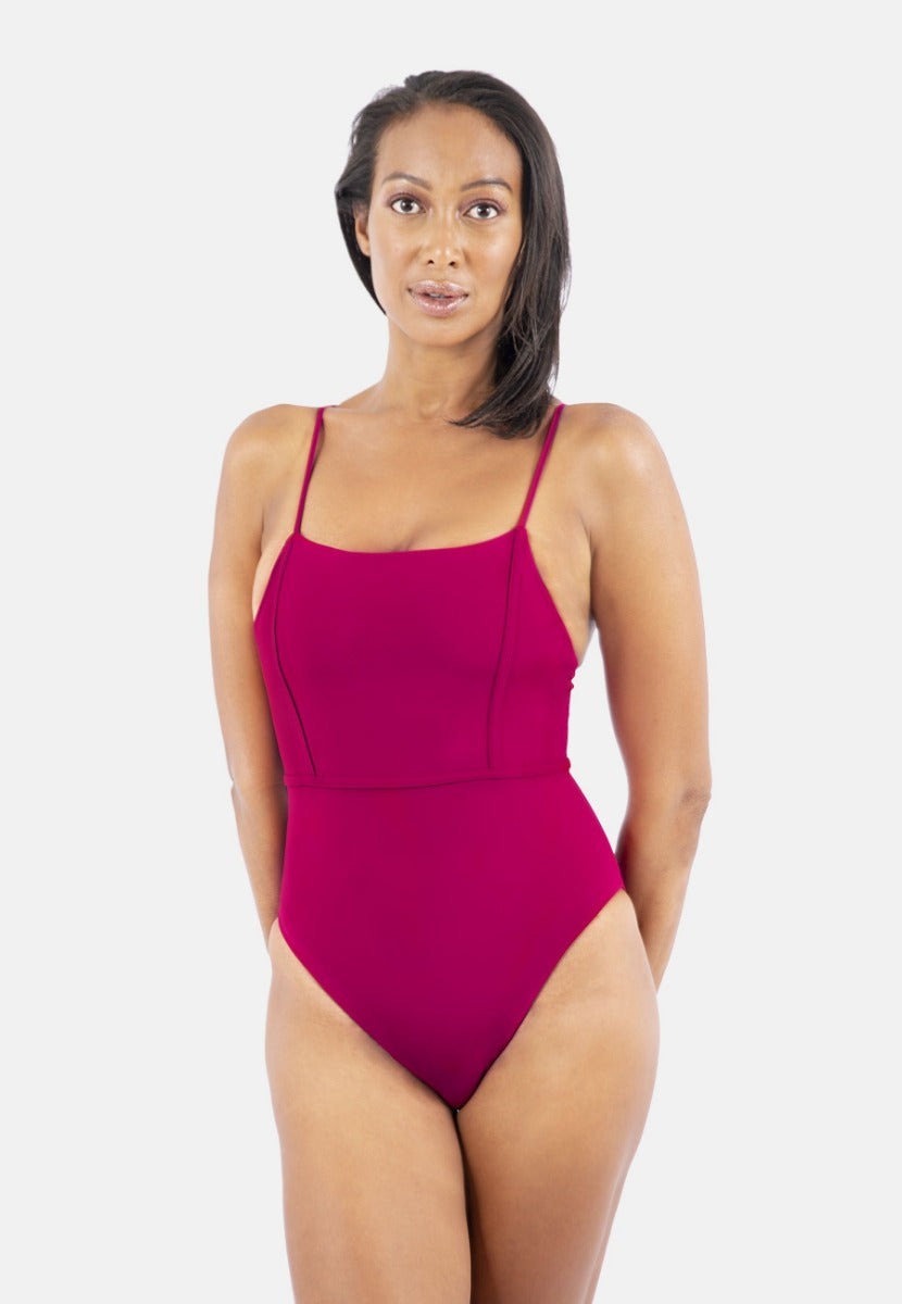 Byron Bay - Swimsuit - Red Coral at Kamakhyaa by 1 People. This item is Econyl, Elastane, Nylon, Pink, Recycled Brass, Swimwear