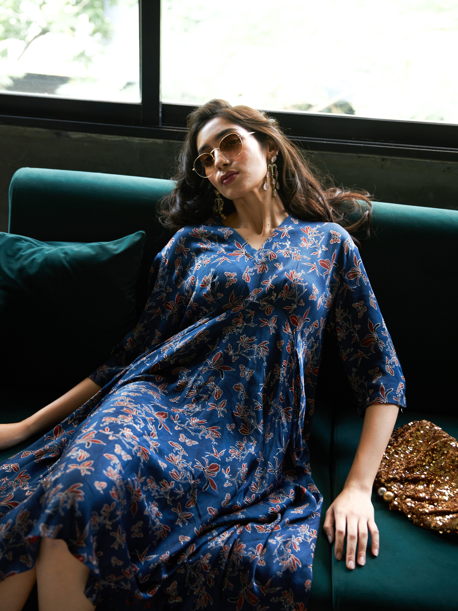 Cascade Dress at Kamakhyaa by Anushé Pirani. This item is Bloom After Dark by Anushe Pirani, Dresses, Midnight Blueprint, Tops & Shirts, Woman co-ord sets, Womenswear