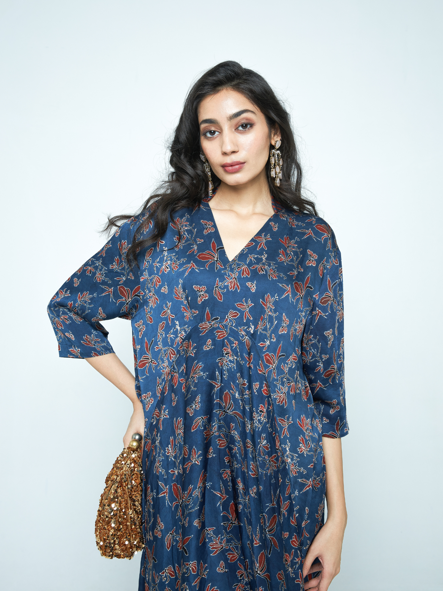 Cascade Dress at Kamakhyaa by Anushé Pirani. This item is Bloom After Dark by Anushe Pirani, Dresses, Midnight Blueprint, Tops & Shirts, Woman co-ord sets, Womenswear
