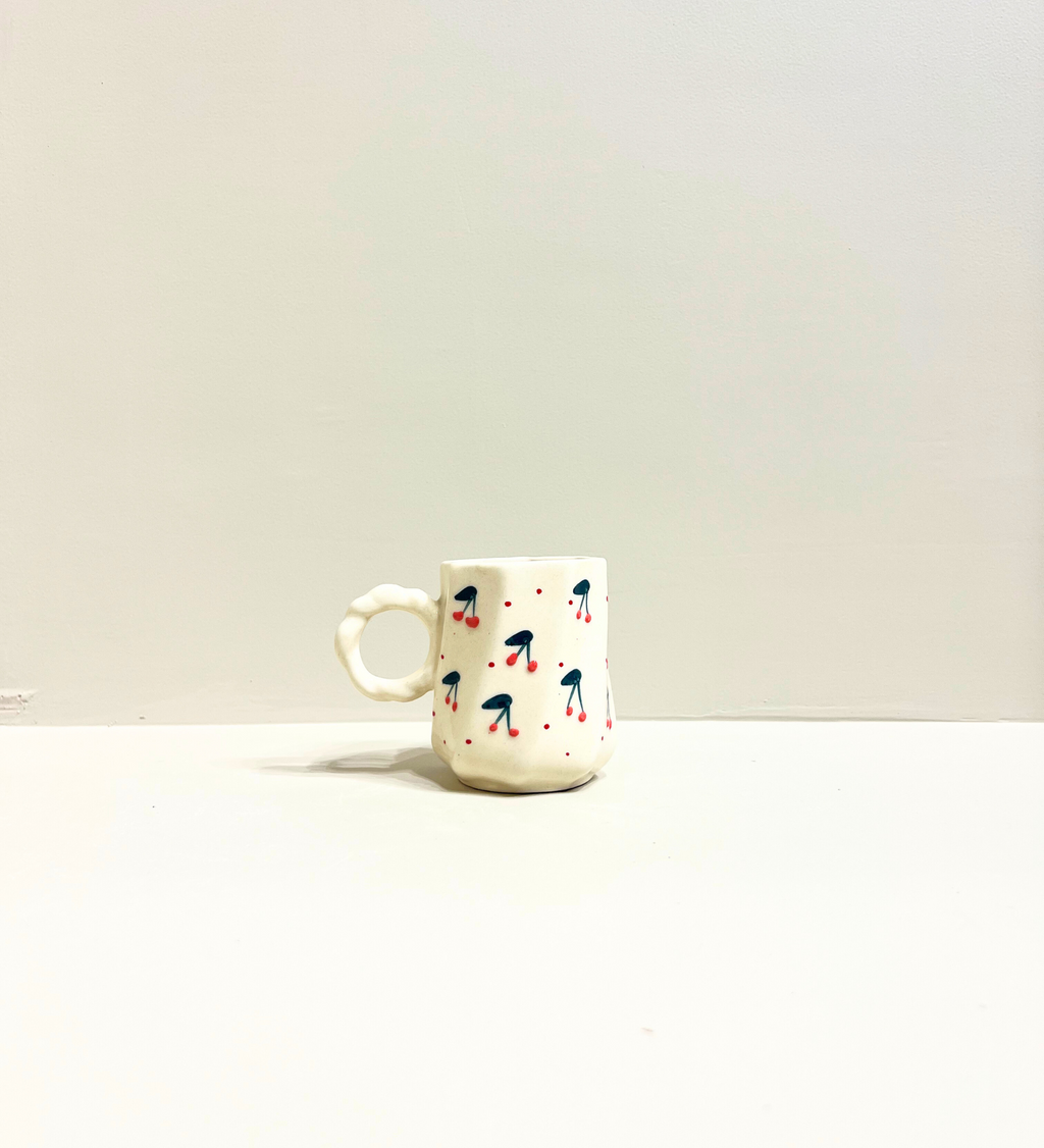 Cherry Pop Handmade Ceramic Mug – Quirky, Playful & Perfectly Imperfect at Kamakhyaa by Aetherea World. This item is 