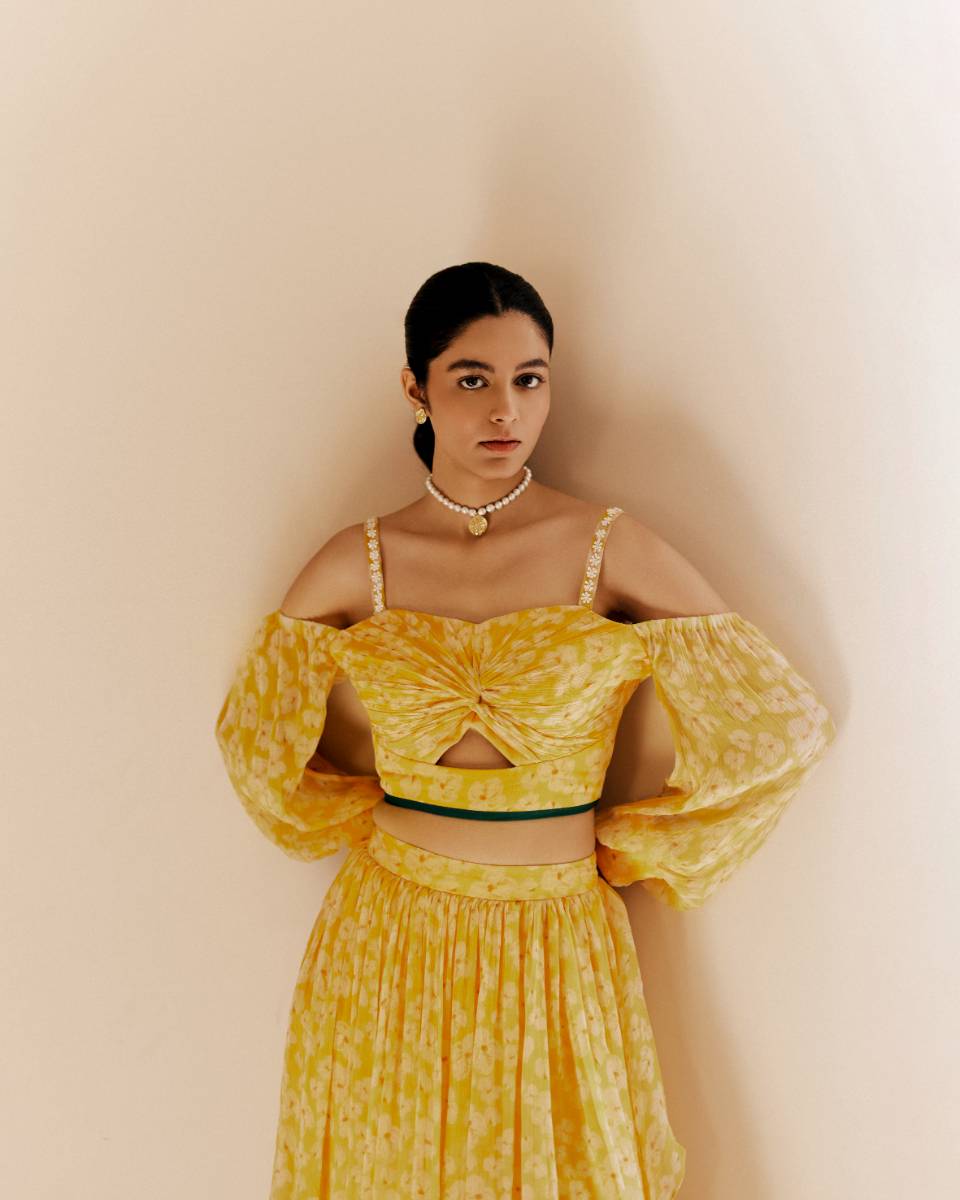 Chiffon Petal Haze Bemberg Lehenga Set at Kamakhyaa by Ewoke. This item is Bemberg, bemberg dress, bemberg fabric, Chiffon, co-ord, Holiday wear, Nostalgia's Thread by Ewoke, sustainable fashion