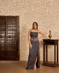Corset & Long Skirt at Kamakhyaa by Akashi Clothing. This item is Ajrakh by Akashi Clothing, Under $100