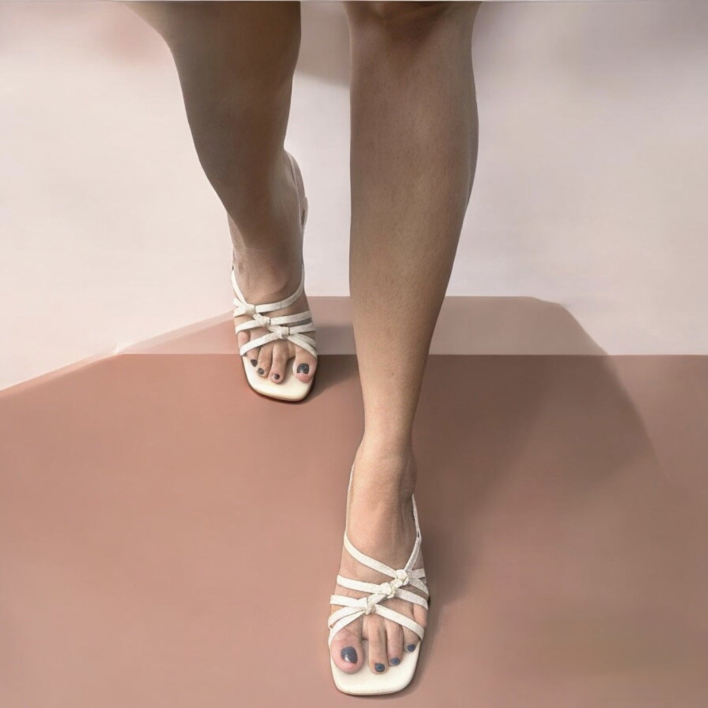 Cream Knot Heels at Kamakhyaa by EK_agga. This item is heels, stylish