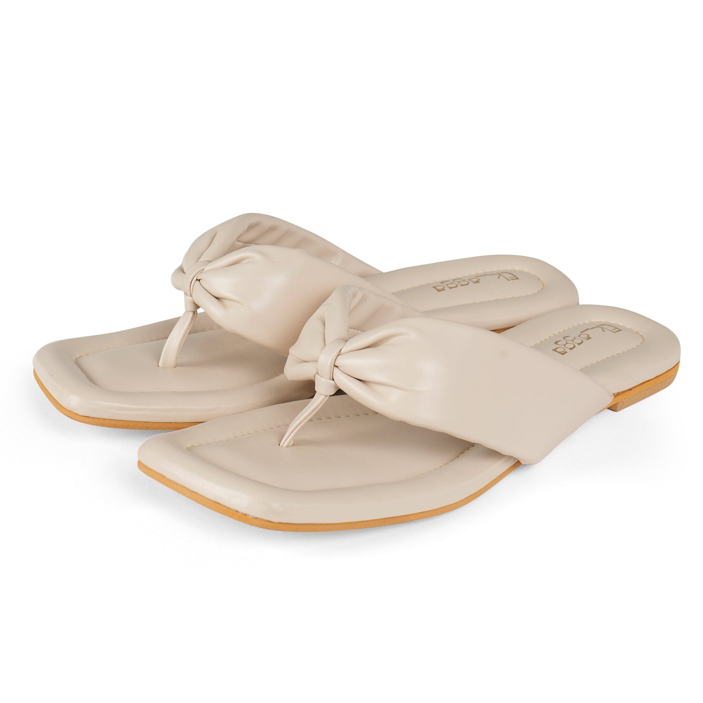 Cream Thong Flats at Kamakhyaa by EK_agga. This item is Flats, stylish