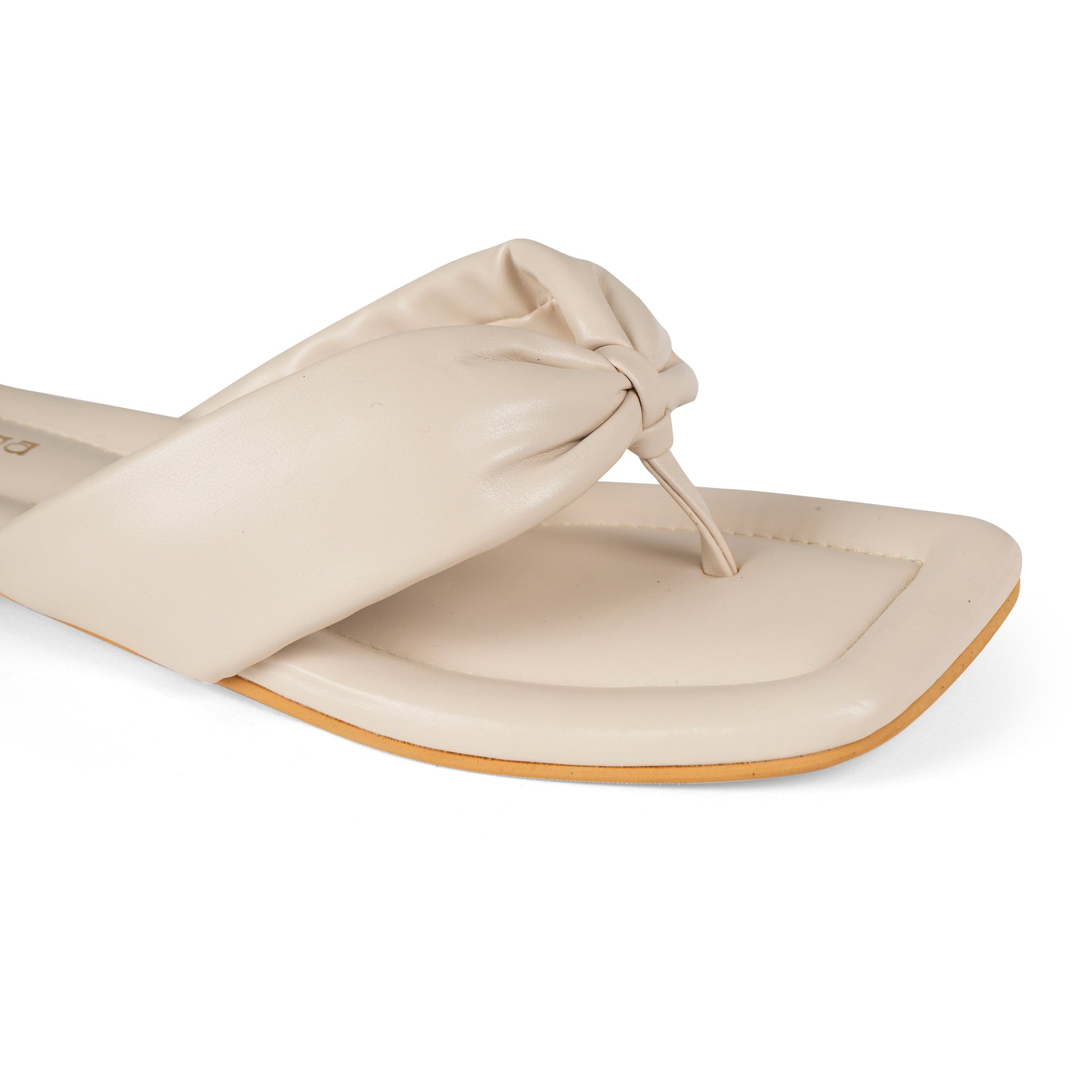 Cream Thong Flats at Kamakhyaa by EK_agga. This item is Flats, stylish