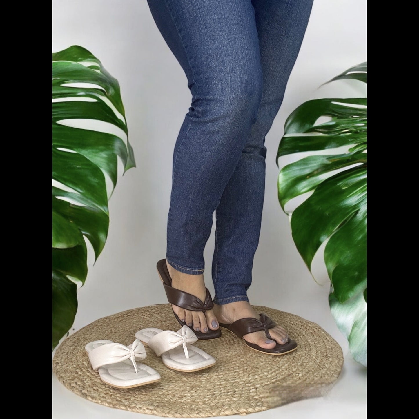 Cream Thong Flats at Kamakhyaa by EK_agga. This item is Flats, stylish