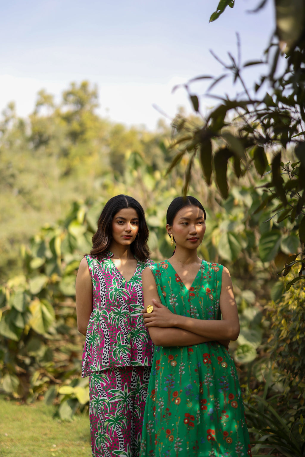 Crepe Green Embroidered A-line Dress at Kamakhyaa by Ewoke. This item is A-line Dress, aline dress, bemberg dress, Crepe, Floral, Missing image, Nostalgia's Thread by Ewoke, printed dress, sustainable fashion, Under $200