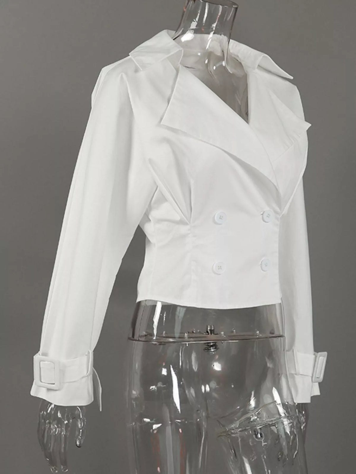 Cropped Double-Breasted Blazer at kamakhyaa.com by Trendsi. This item is OutdoorStyle, Ship From Overseas, Under $100