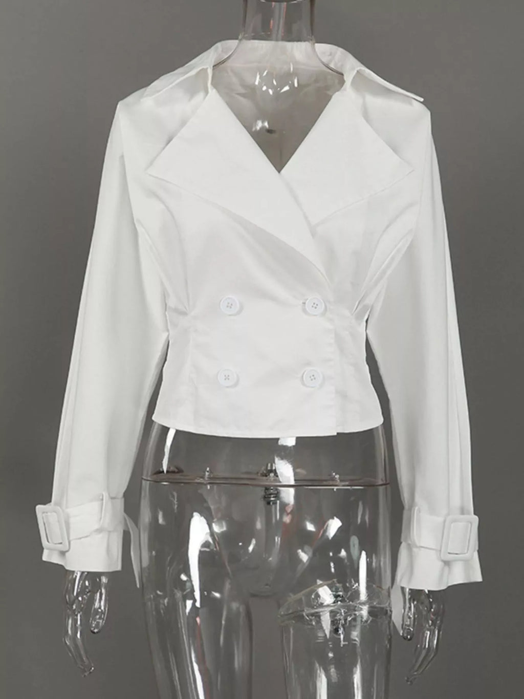 Cropped Double-Breasted Blazer at kamakhyaa.com by Trendsi. This item is OutdoorStyle, Ship From Overseas, Under $100