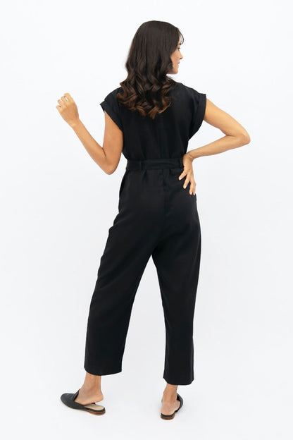 Dakar  - Straight Leg Jumpsuit - Licorice