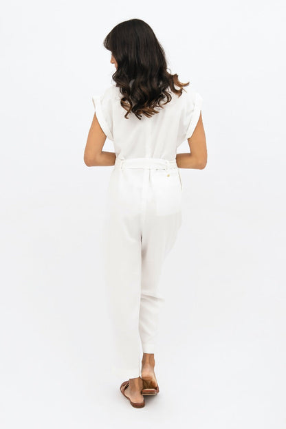 Dakar - Straight Leg Jumpsuit -Porcelain