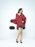 Dolman Sleeve Tunic at Kamakhyaa by Anushé Pirani. This item is Bloom After Dark by Anushe Pirani, Midnight Blueprint, Tops & Shirts, Woman co-ord sets, Womenswear
