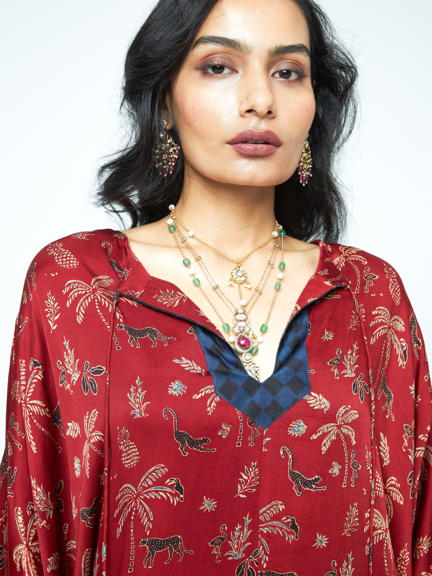 Dolman Sleeve Tunic at Kamakhyaa by Anushé Pirani. This item is Bloom After Dark by Anushe Pirani, Midnight Blueprint, Tops & Shirts, Woman co-ord sets, Womenswear