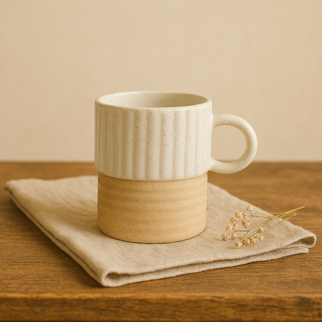 Earth & Ivory – Rustic Stoneware Mug at Kamakhyaa by Aetherea World. This item is 