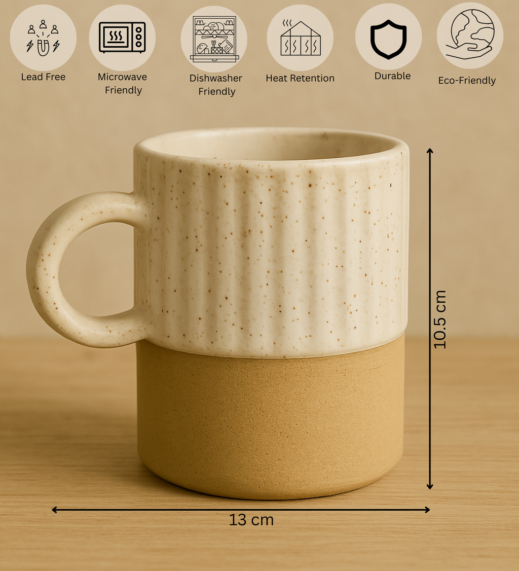 Earth & Ivory – Rustic Stoneware Mug at Kamakhyaa by Aetherea World. This item is 