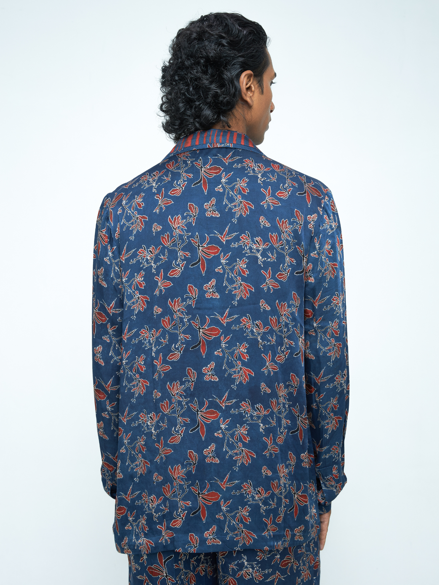 Eden Shirt at Kamakhyaa by Anushé Pirani. This item is Bloom After Dark by Anushe Pirani, Menswear, Midnight Blueprint, T-Shirts & Shirts, Tops & Shirts, Under $50