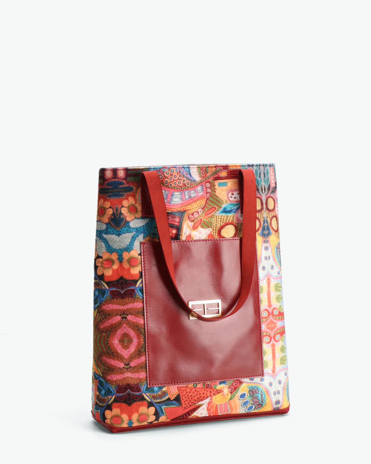 Evening Wear Tote Bag at Kamakhyaa by The Indian Trunk. This item is Abstract Prints, Artisan Made, Evening Wear, Free Size, leather, Multicolor, Tote Bags, Velvet velour