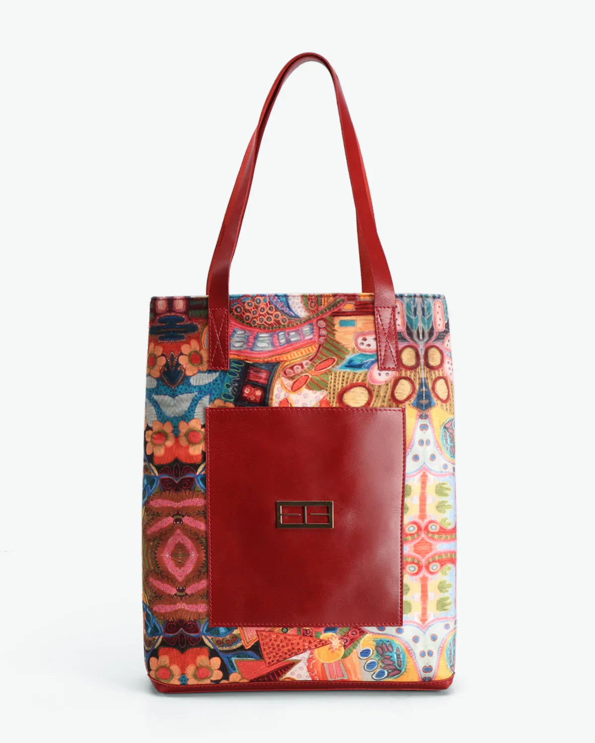 Evening Wear Tote Bag at Kamakhyaa by The Indian Trunk. This item is Abstract Prints, Artisan Made, Evening Wear, Free Size, leather, Multicolor, Tote Bags, Velvet velour