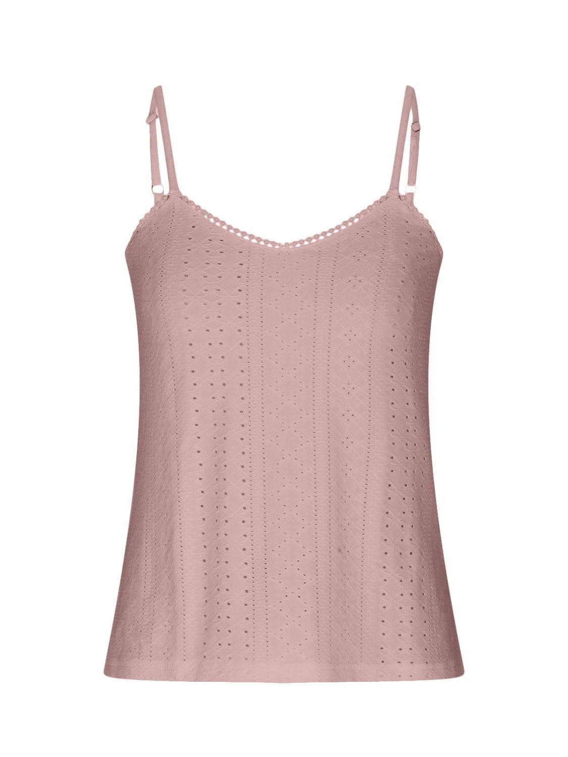 Eyelet Lace Detail V-Neck Cami at Kamakhyaa by Trendsi. This item is Ship From Overseas, Trendsi, W.L.S