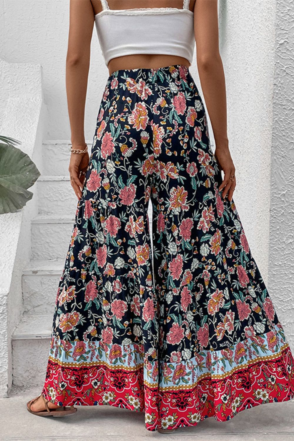 Floral High Waist Palazzo Pants at Kamakhyaa by Trendsi. This item is Hundredth, Ship From Overseas, Trendsi