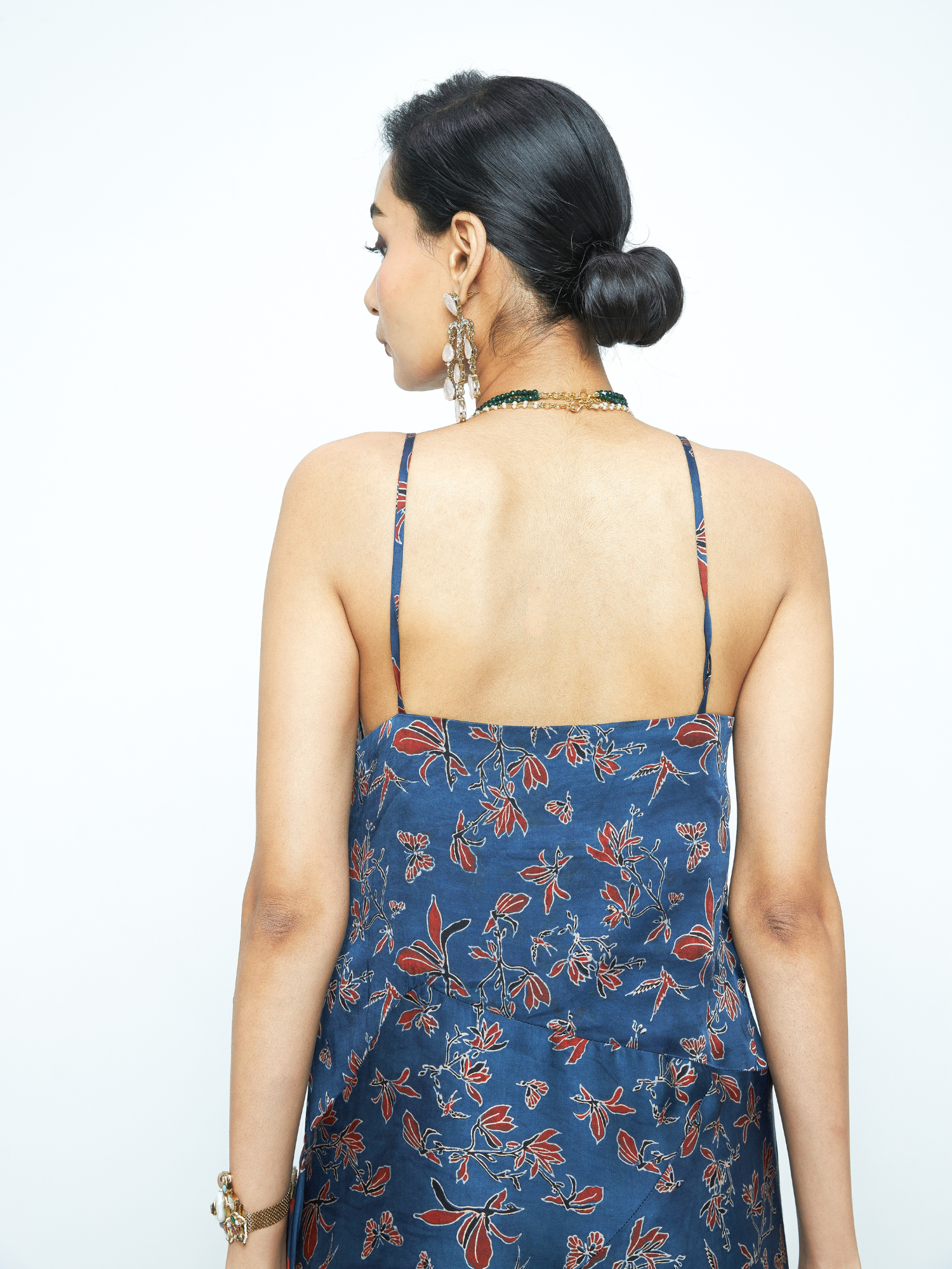 Flutter Dress at Kamakhyaa by Anushé Pirani. This item is Bloom After Dark by Anushe Pirani, Dresses, Midnight Blueprint, Tops & Shirts, Under $50, Woman co-ord sets, Womenswear