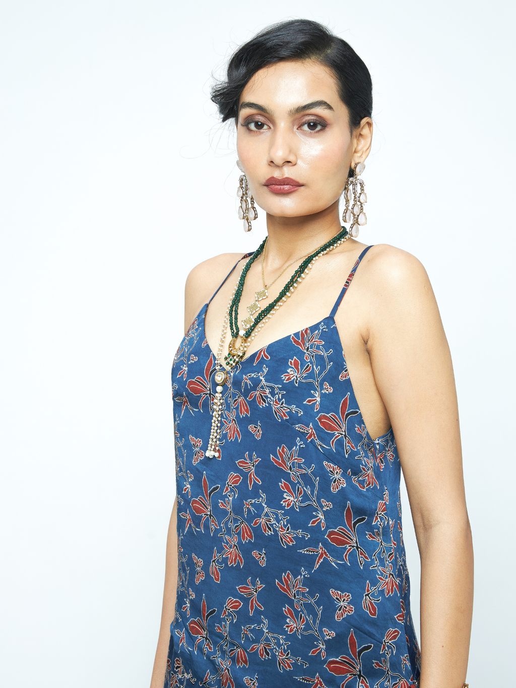 Flutter Dress at Kamakhyaa by Anushé Pirani. This item is Bloom After Dark by Anushe Pirani, Dresses, Midnight Blueprint, Tops & Shirts, Under $50, Woman co-ord sets, Womenswear