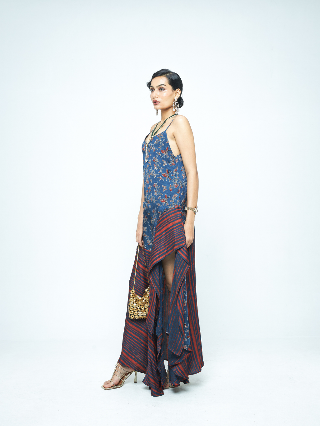 Flutter Dress at Kamakhyaa by Anushé Pirani. This item is Bloom After Dark by Anushe Pirani, Dresses, Midnight Blueprint, Tops & Shirts, Under $50, Woman co-ord sets, Womenswear