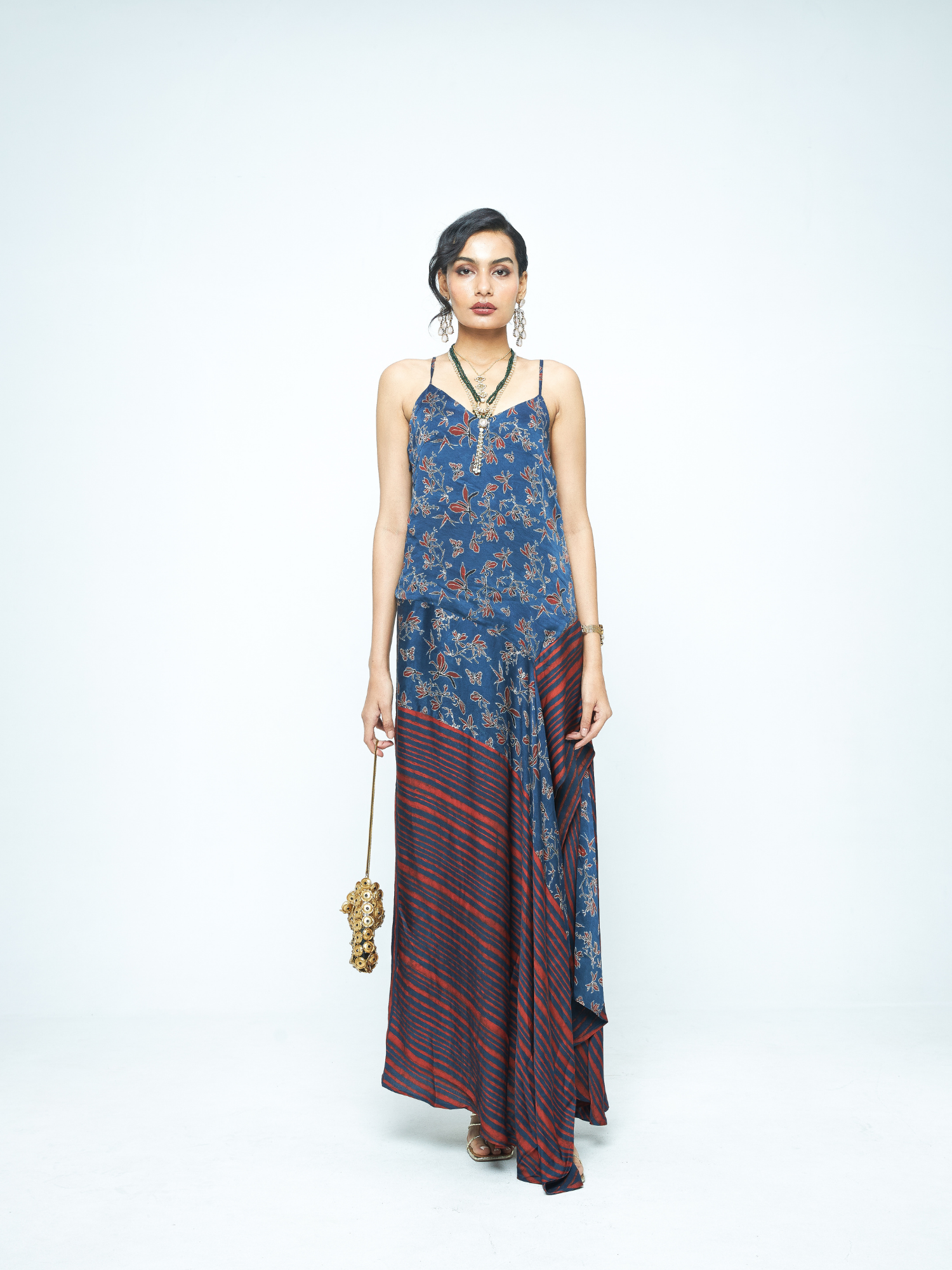 Flutter Dress at Kamakhyaa by Anushé Pirani. This item is Bloom After Dark by Anushe Pirani, Dresses, Midnight Blueprint, Tops & Shirts, Under $50, Woman co-ord sets, Womenswear