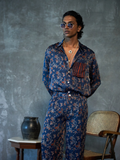 Flutter & Flow Shirt at Kamakhyaa by Anushé Pirani. This item is Bloom After Dark by Anushe Pirani, Menswear, Midnight Blueprint, T-Shirts & Shirts, Tops & Shirts