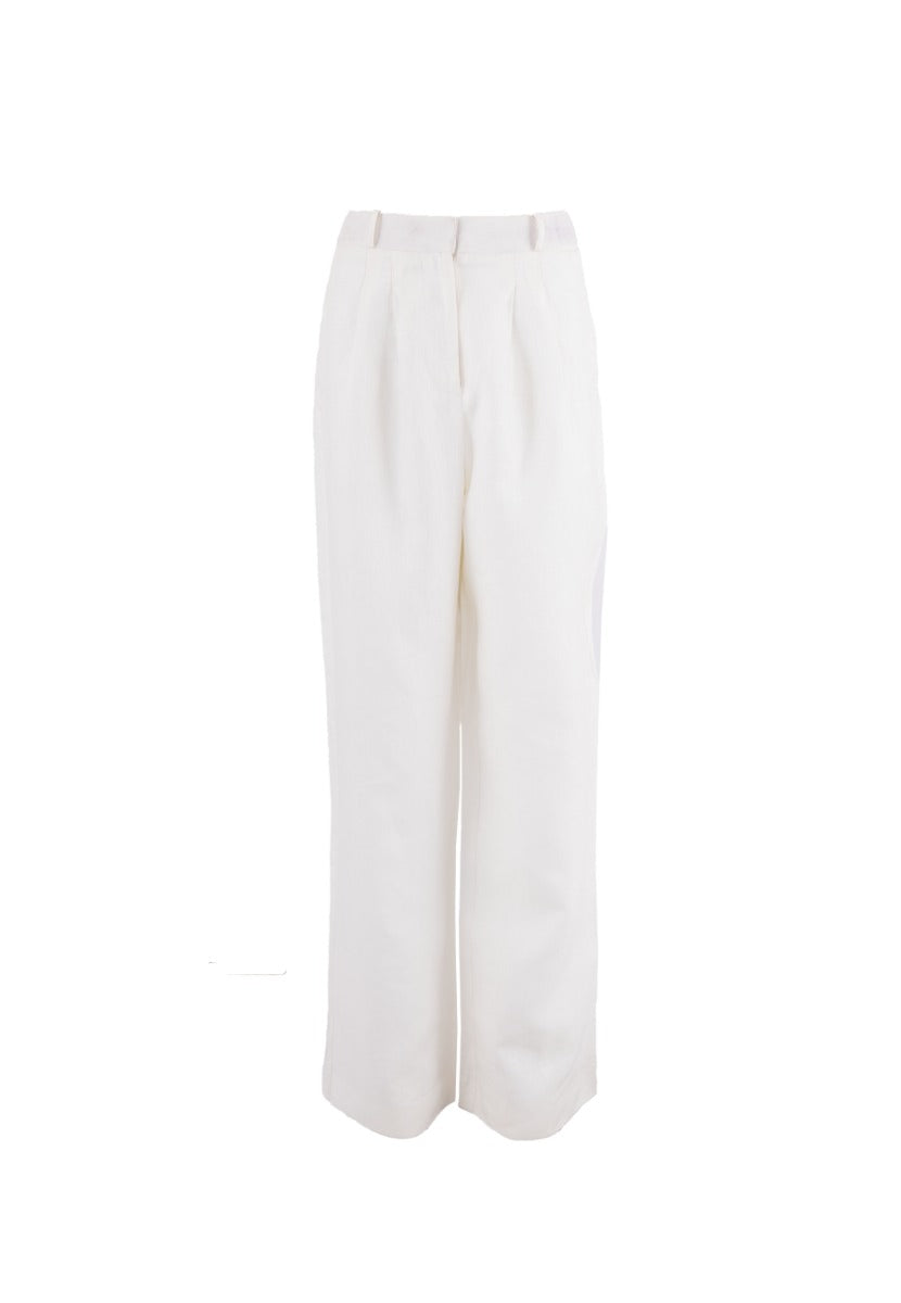 French Riviera - Wide Leg Pants - Porcelain at Kamakhyaa by 1 People. This item is Made from Natural Materials