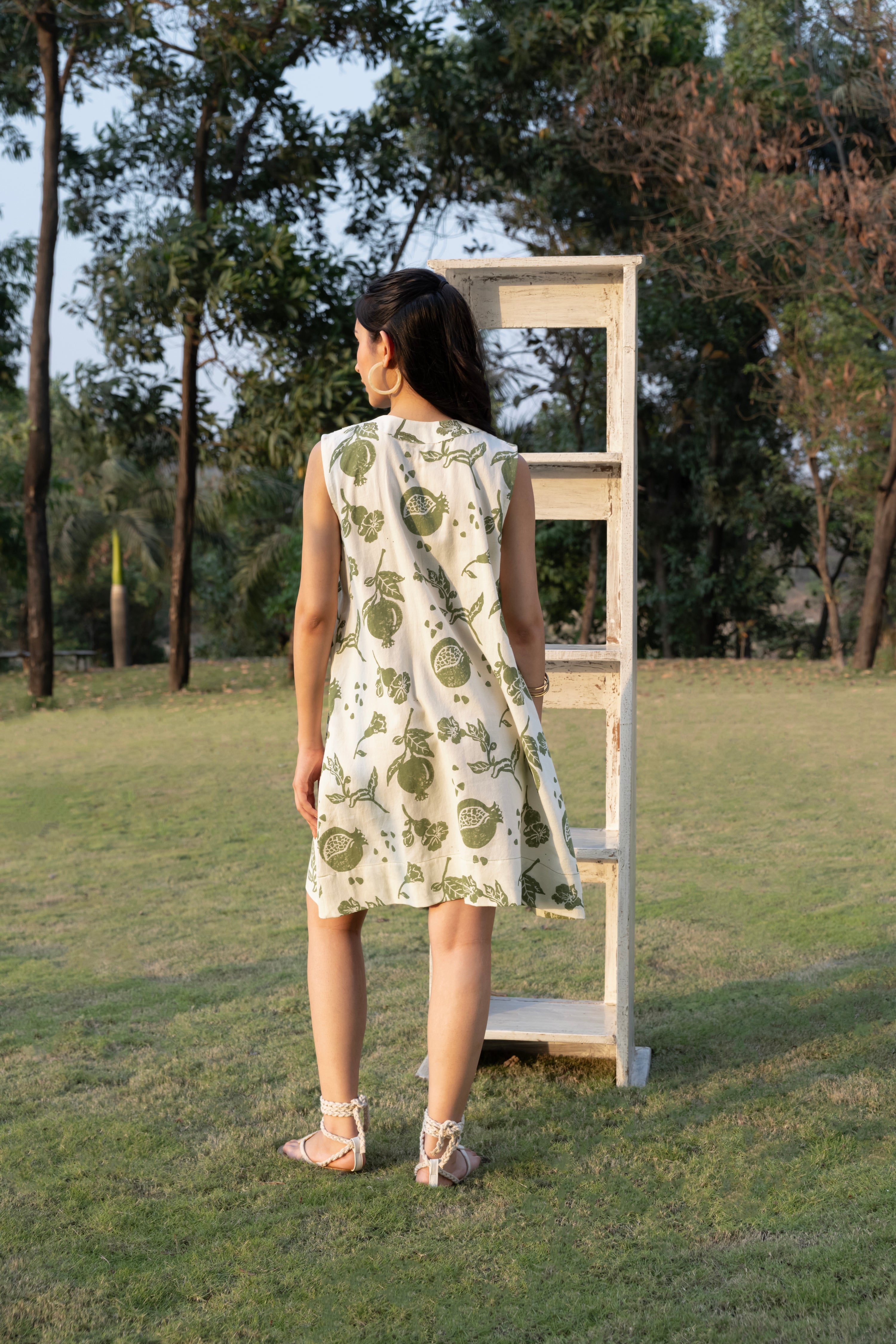 Front Pleated A line short Dress at kamakhyaa.com by Akashi Clothing. This item is Cosmos by Akashi Clothing, Internal Tags Missing, Under $100