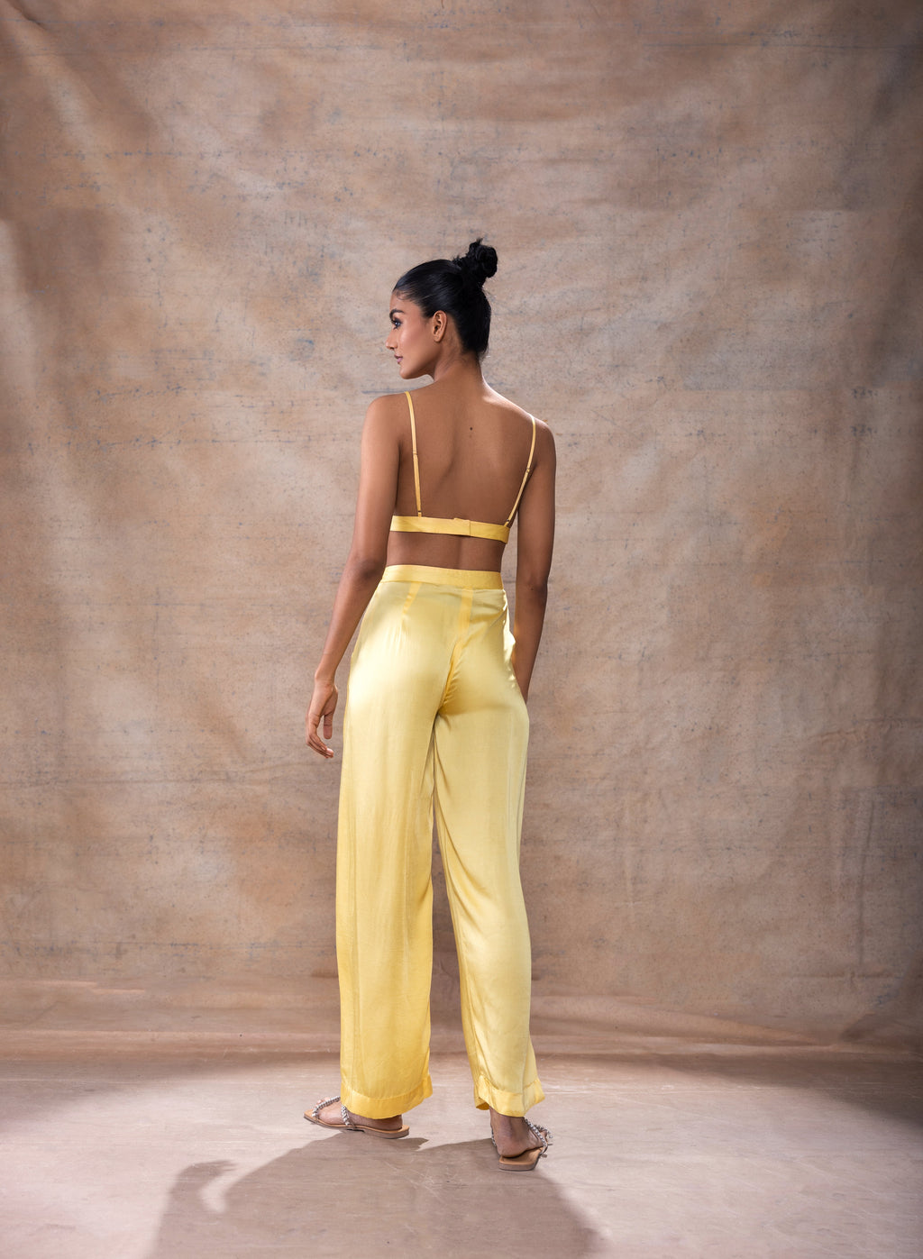 Front Pocket Organza Shirt Set at Kamakhyaa by Akashi Clothing. This item is Co-ord Sets, Evening Wear, Hand Embroidered, Modal Satin, Organza, Party Wear, Party Wear Co-ord Sets, Relaxed Fit, Resort Wear, Vacation Co-ord Sets, Vacation Wear, Womenswear, Yellow, Zaira by Akashi Clothing