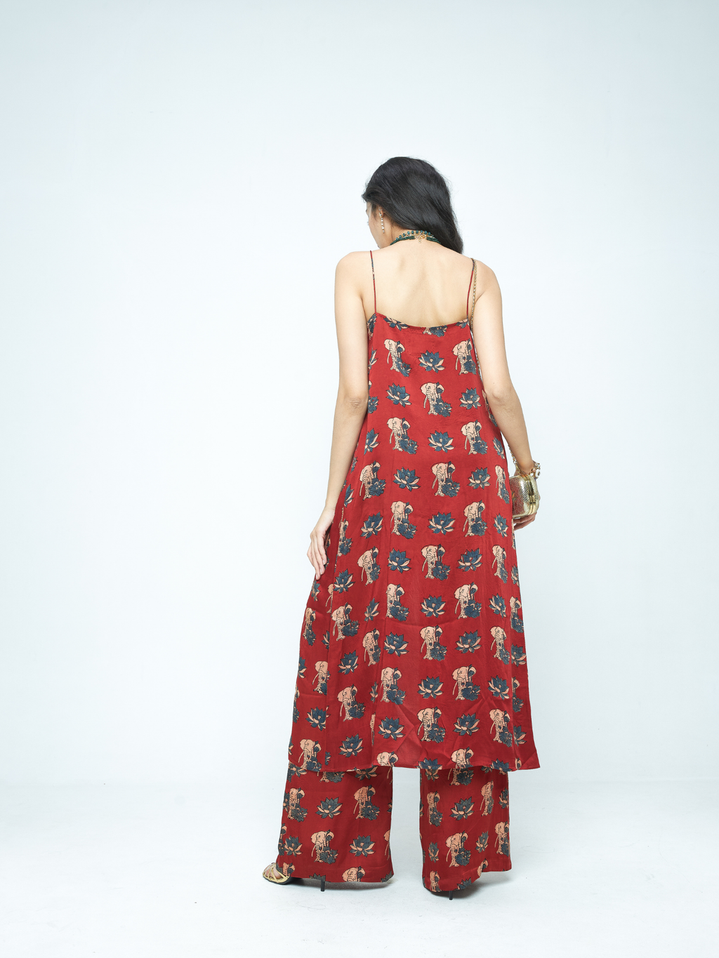 Gentle Tunic at Kamakhyaa by Anushé Pirani. This item is Bloom After Dark by Anushe Pirani, Midnight Blueprint, Tops & Shirts, Under $50, Woman co-ord sets, Womenswear