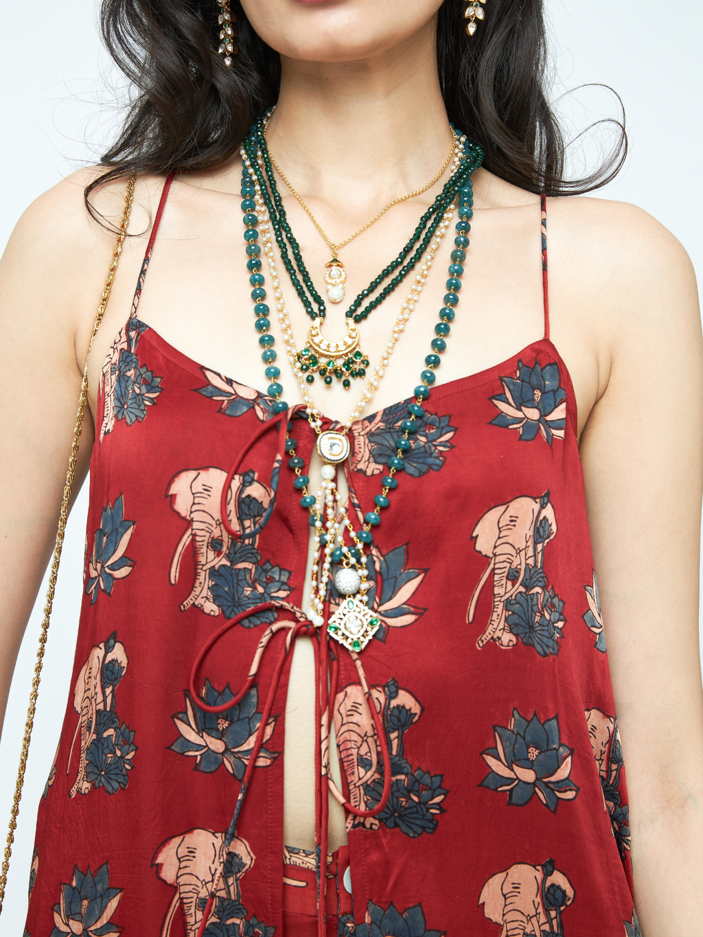 Gentle Tunic at Kamakhyaa by Anushé Pirani. This item is Bloom After Dark by Anushe Pirani, Midnight Blueprint, Tops & Shirts, Under $50, Woman co-ord sets, Womenswear