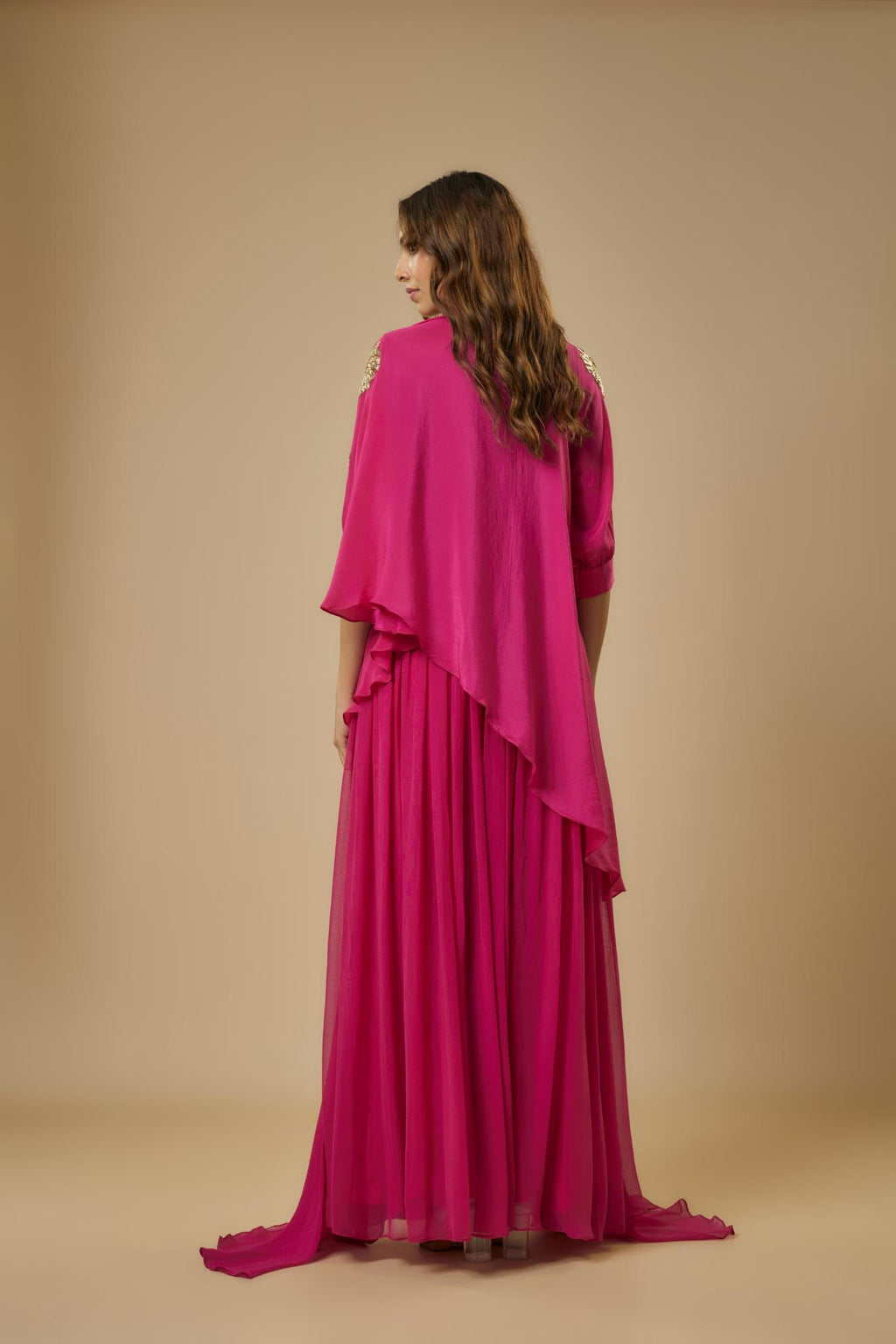 Georgette Pink Embroidered Set at Kamakhyaa by Ewoke. This item is Georgette, Nostalgia's Thread by Ewoke, sustainable fashion