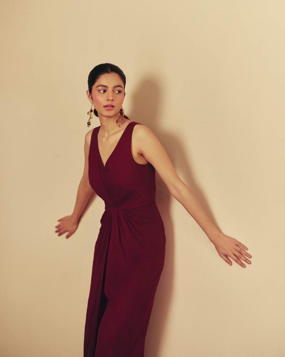 Georgette Purple Georgette Jumpsuit at Kamakhyaa by Ewoke. This item is Georgette, Jumpsuits, Nostalgia's Thread by Ewoke