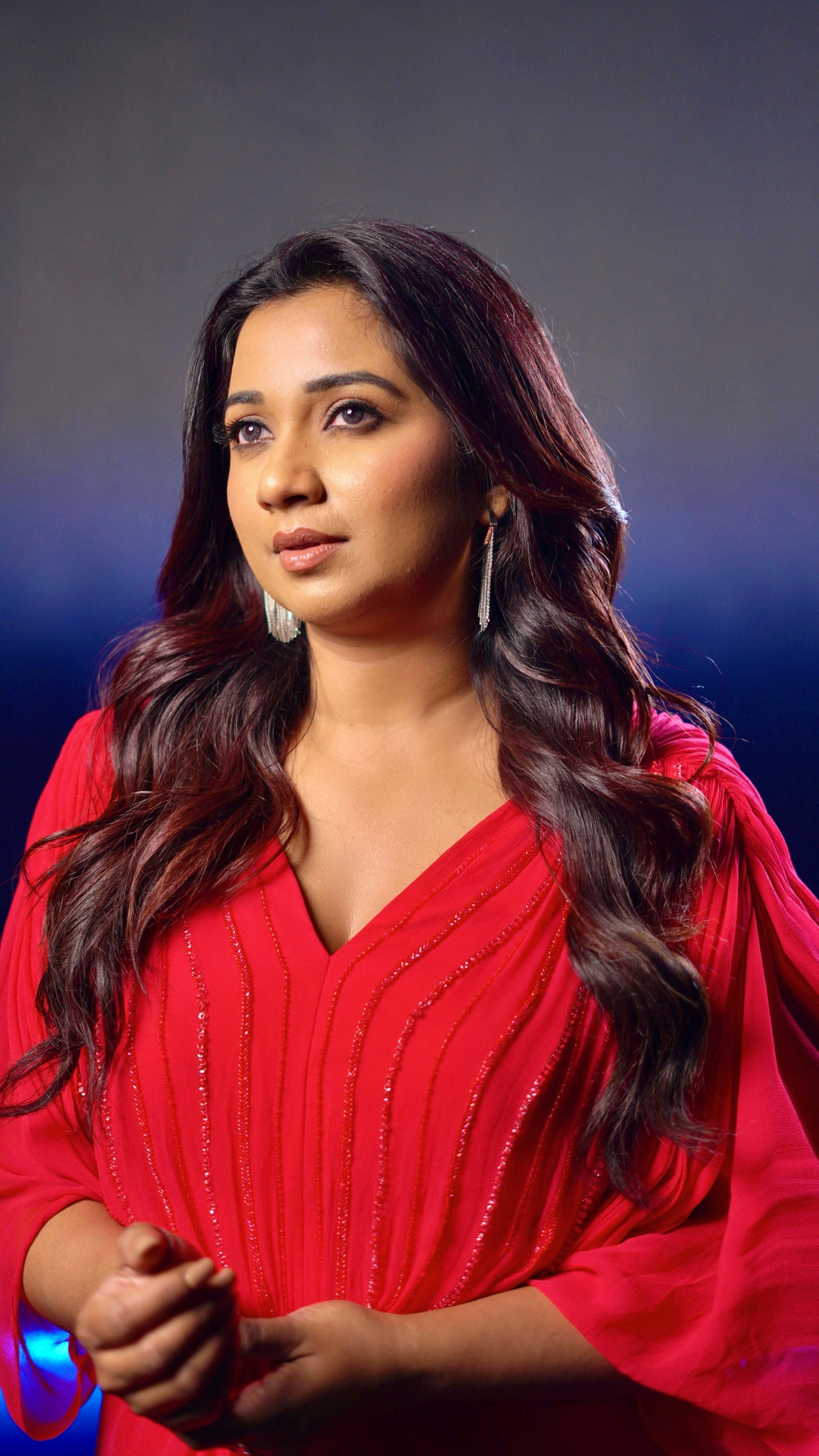 Georgette Red Drape Dress at Kamakhyaa by Ewoke. This item is Draped Dress, Formal wear, Georgette, Nostalgia's Thread by Ewoke, Red, red dress, sustainable fashion