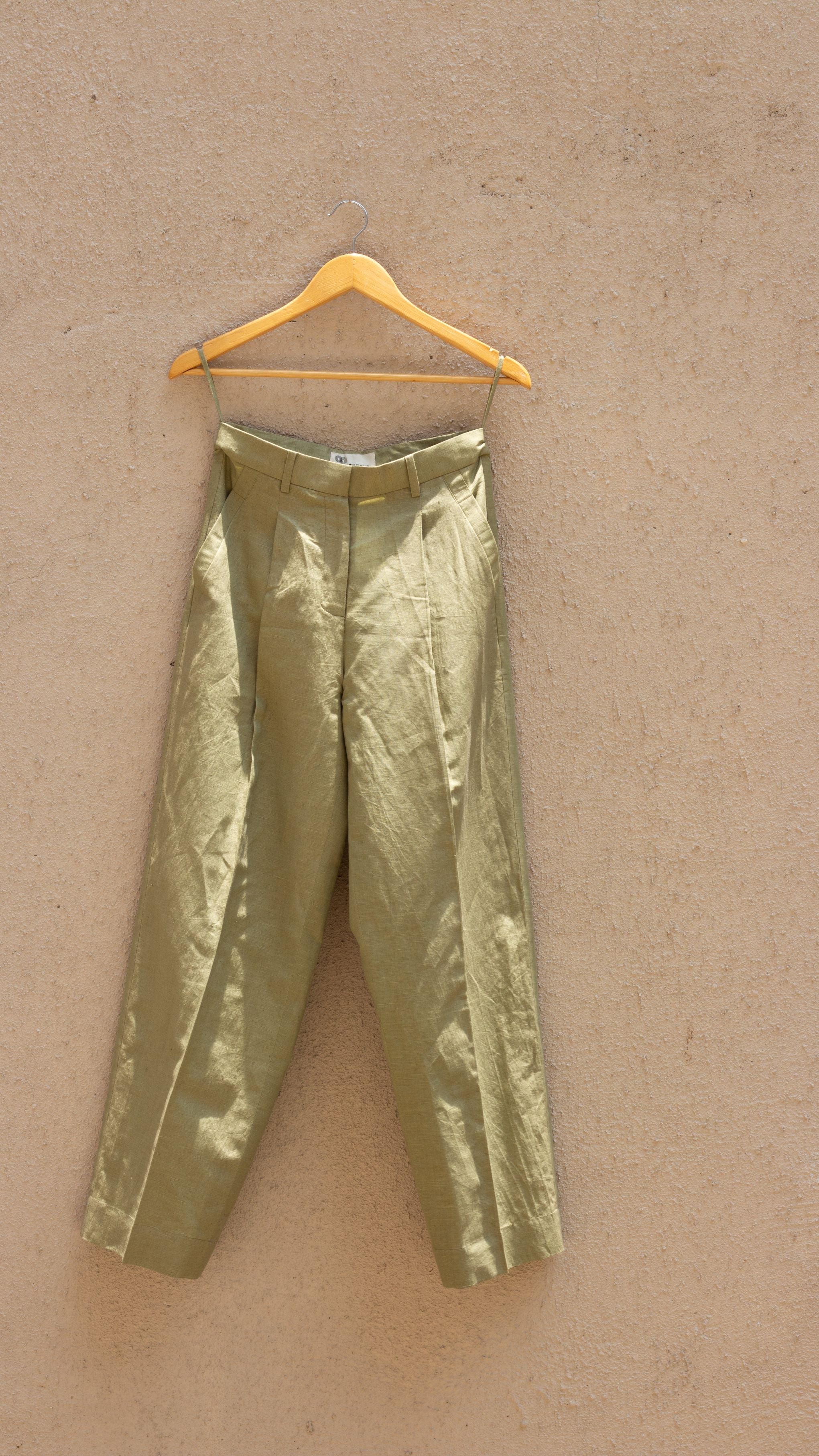 Green Casual Pants at Kamakhyaa by Anushé Pirani. This item is Birthday Collection, Casual Wear, Cotton, Cotton Hemp, For Him, Green, Handwoven, Hemp, Men Bottoms, Men Pants, Menswear, Relaxed Fit, Shibumi by Anushe Pirani, Solids