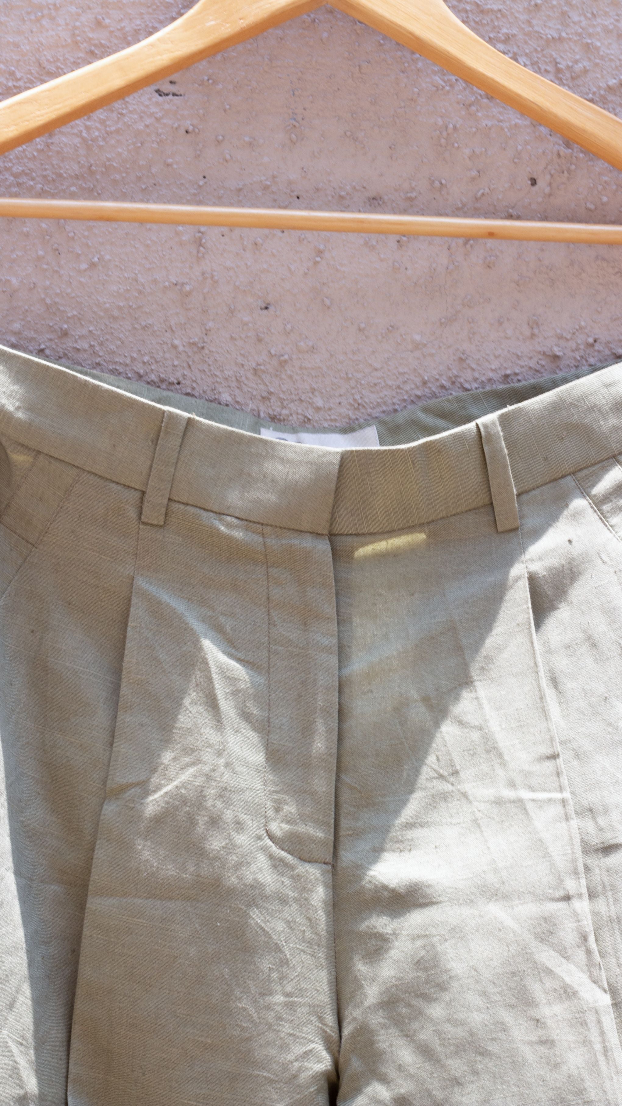 Green Casual Pants at Kamakhyaa by Anushé Pirani. This item is Birthday Collection, Casual Wear, Cotton, Cotton Hemp, For Him, Green, Handwoven, Hemp, Men Bottoms, Men Pants, Menswear, Relaxed Fit, Shibumi by Anushe Pirani, Solids