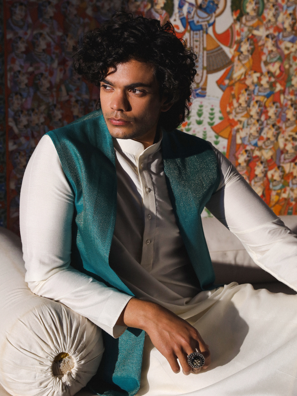 Green Chanderi Silk Jacket at Kamakhyaa by RoohbyRidhimaa. This item is Aangan By RoohbyRidhimaa, Chanderi Silk, Diwali Wear, Eid Special, Eid Wear, Festive Wear, Green, Indian Wear, Jackets, Men Jackets, Men Overlays, Menswear, Menswear By RoohbyRidhimaa, missing, Regular Fit, Sangeet Function, Silk Chanderi, Solids, Traditional Wear, Wedding Wear, Winter Products