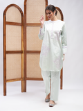 Green Cotton Satin Kurta Set at Kamakhyaa by RoohbyRidhimaa. This item is Casual Wear, Cotton, Cotton Satin, Embroidered, Green, Kurta Sets, Relaxed Fit, Resham, Resham Embroidered, Satin, Toxin free