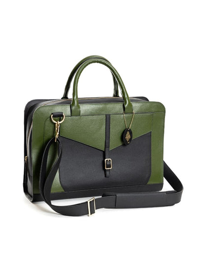 Green Office Wear Laptop Bag at Kamakhyaa by Green Hermitage. This item is Cactus Leather, Free Size, Green, Hemp, Laptop Bags, Lyocell, Office Wear, Recycled, Solids